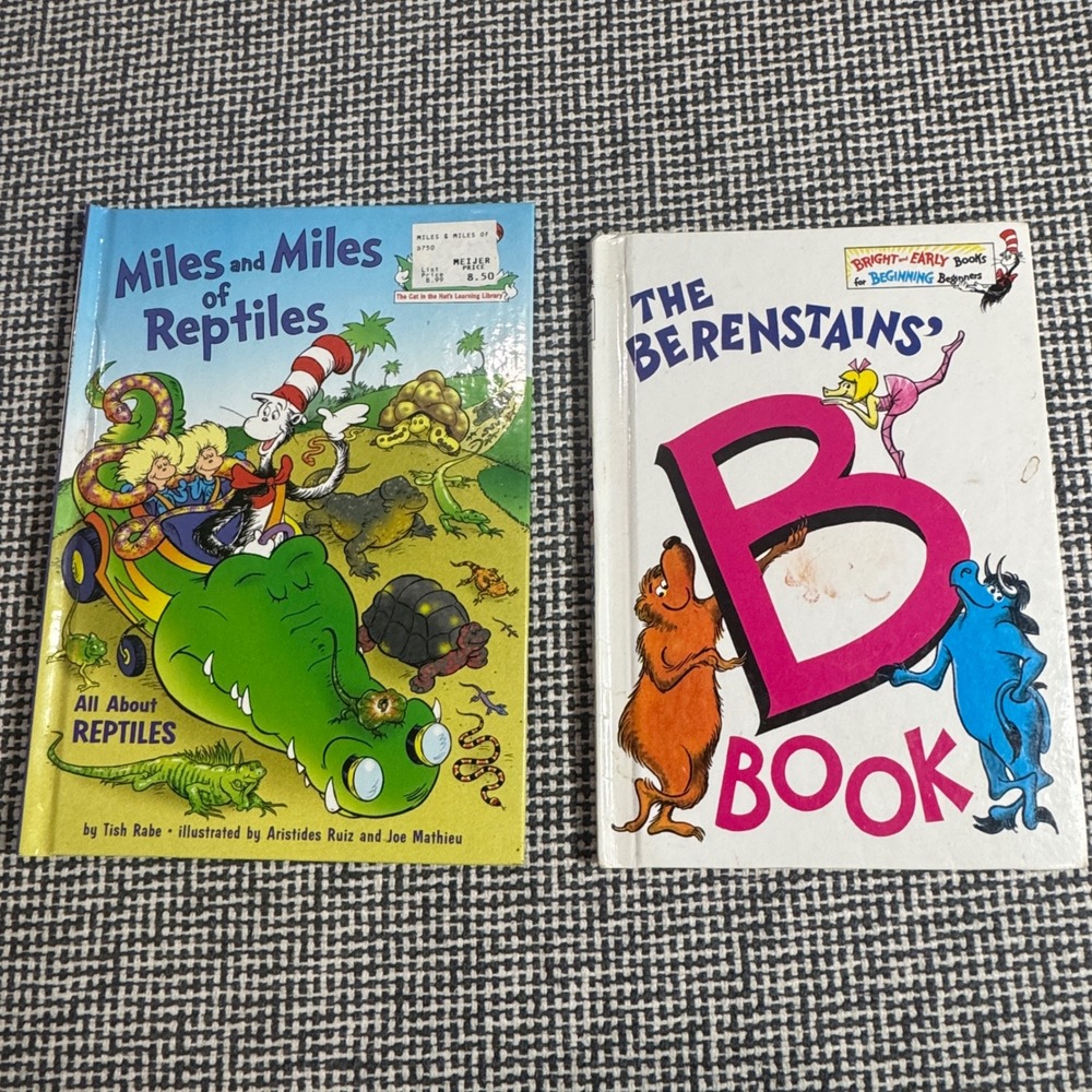 Dr Seuss Miles and Miles of Reptiles & Berenstain Bears B Book Hardcover Set